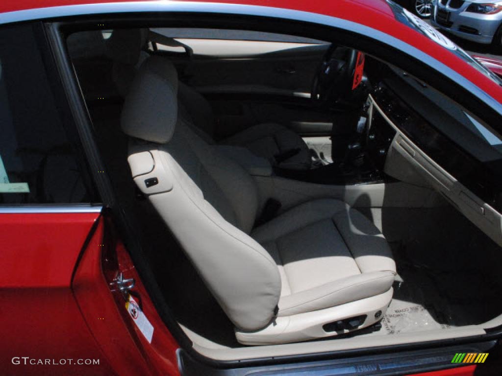 2008 3 Series 328i Coupe - Crimson Red / Beige photo #5