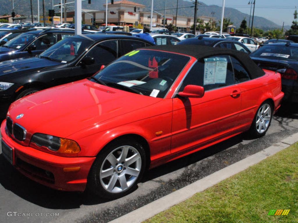 2000 3 Series 323i Convertible - Bright Red / Black photo #24