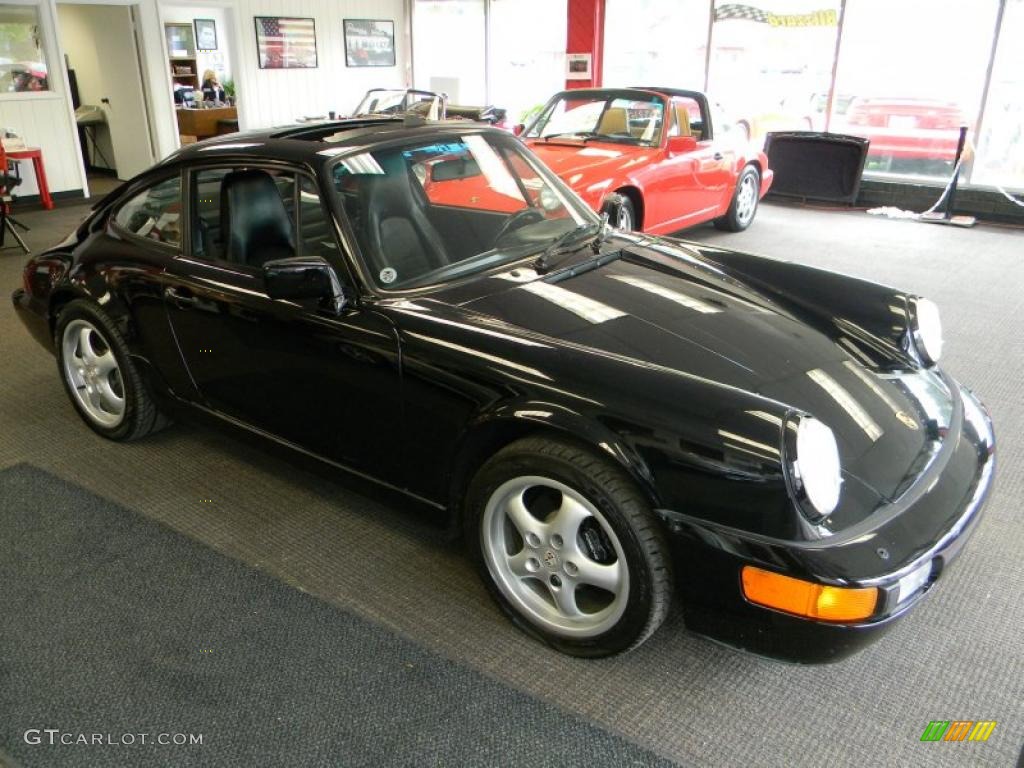 Black 1991 Porsche 911 Carrera 2 Coupe Exterior Photo #49330497