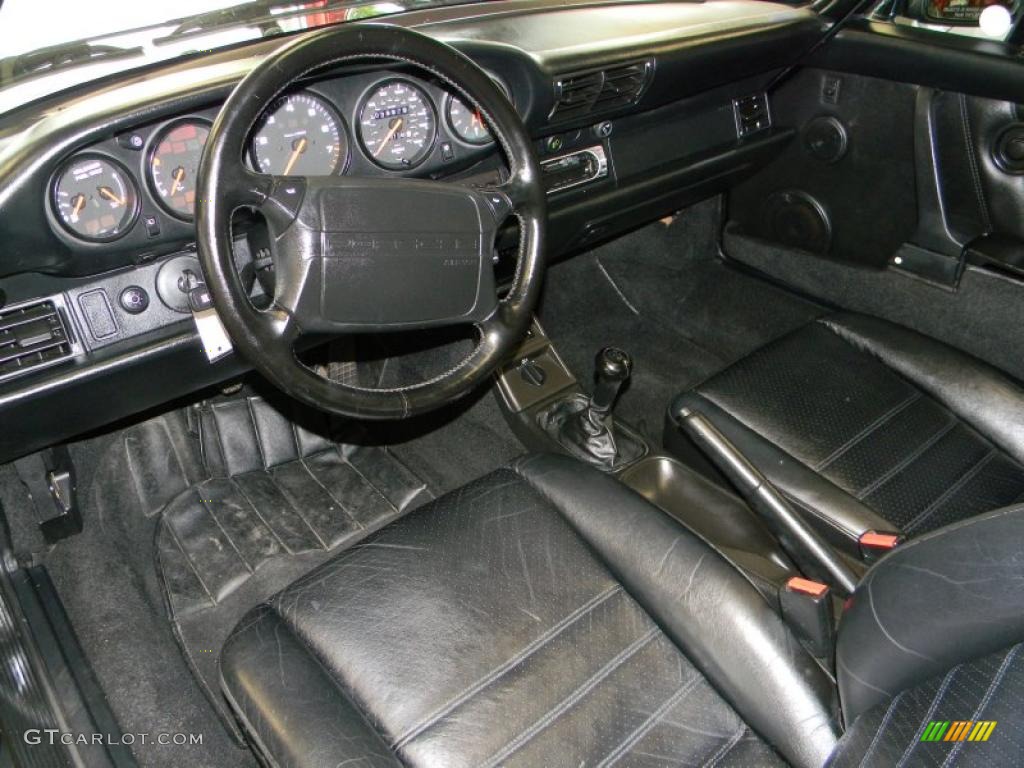 Black Interior 1991 Porsche 911 Carrera 2 Coupe Photo #49330740