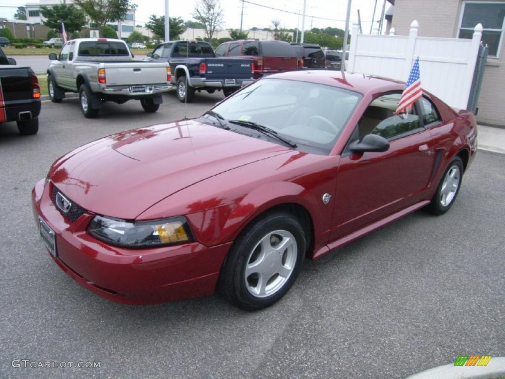 2004 Mustang V6 Coupe - Redfire Metallic / Medium Parchment photo #1