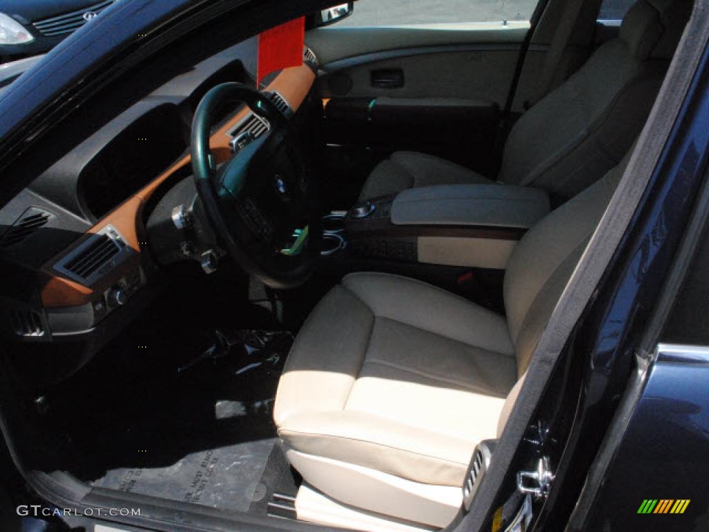 2006 7 Series 750i Sedan - Jet Black / Black/Cream Beige photo #15