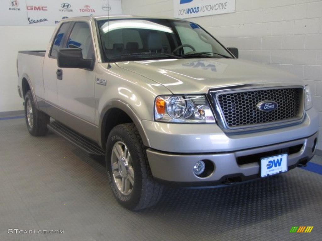 2006 F150 Lariat SuperCab 4x4 - Silver Metallic / Tan photo #1