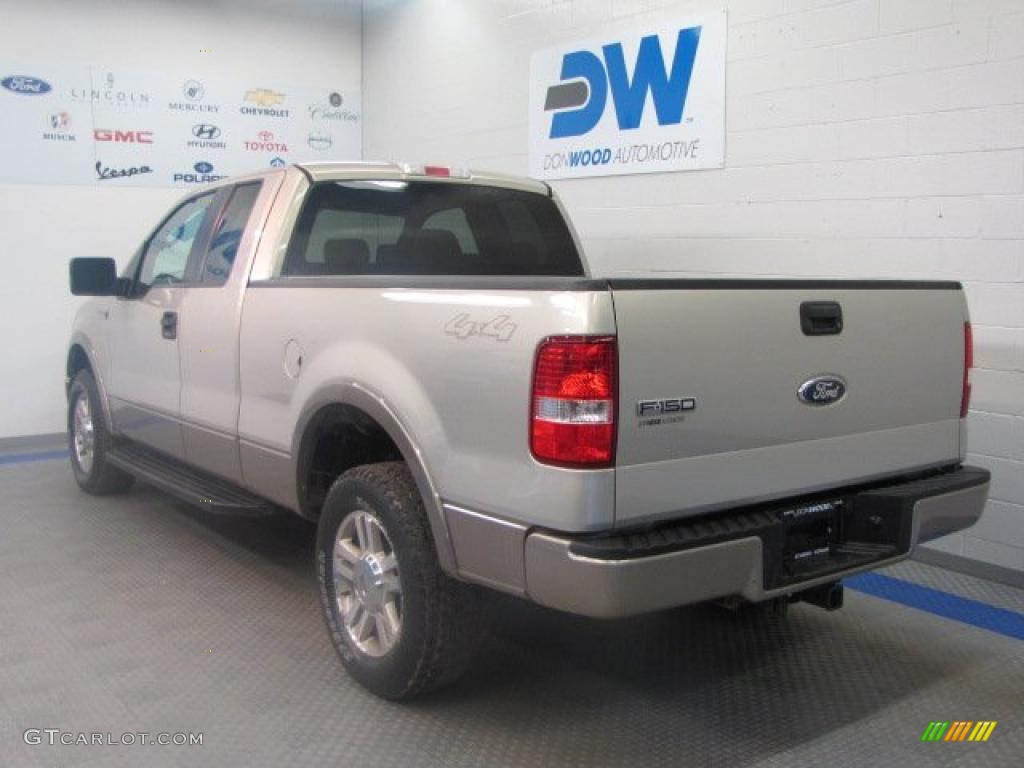 2006 F150 Lariat SuperCab 4x4 - Silver Metallic / Tan photo #4