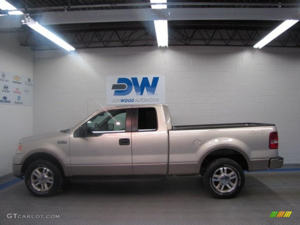 2006 F150 Lariat SuperCab 4x4 - Silver Metallic / Tan photo #6