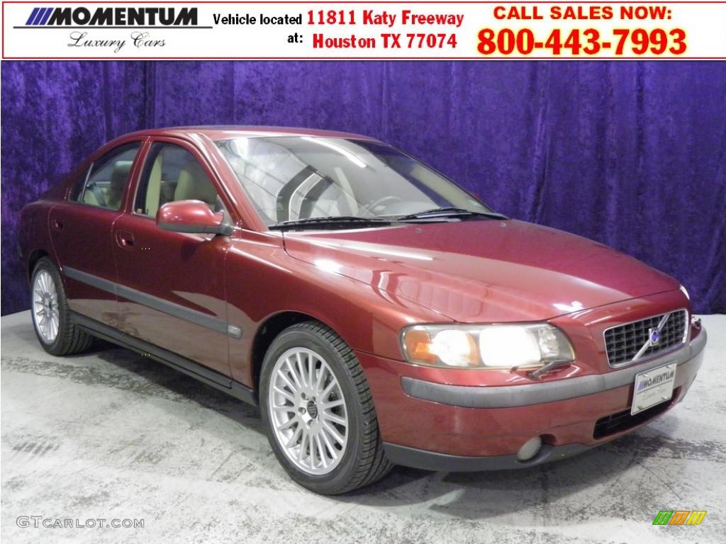 2003 S60 2.4T - Ruby Red Metallic / Beige/Light Sand photo #1