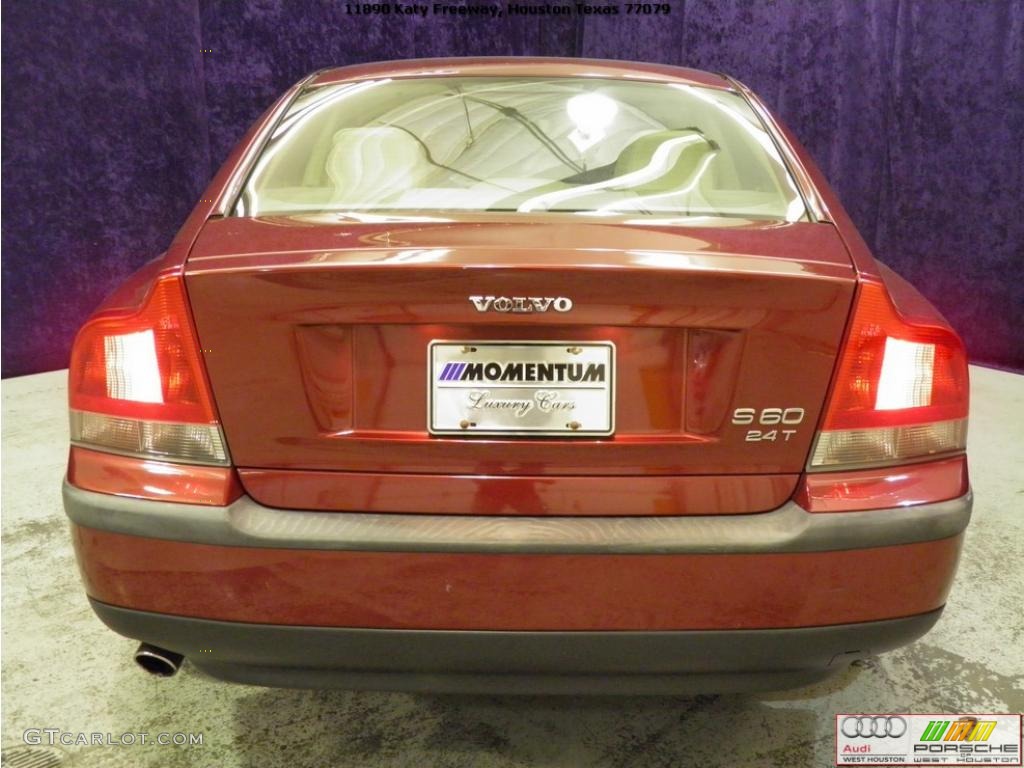 2003 S60 2.4T - Ruby Red Metallic / Beige/Light Sand photo #19