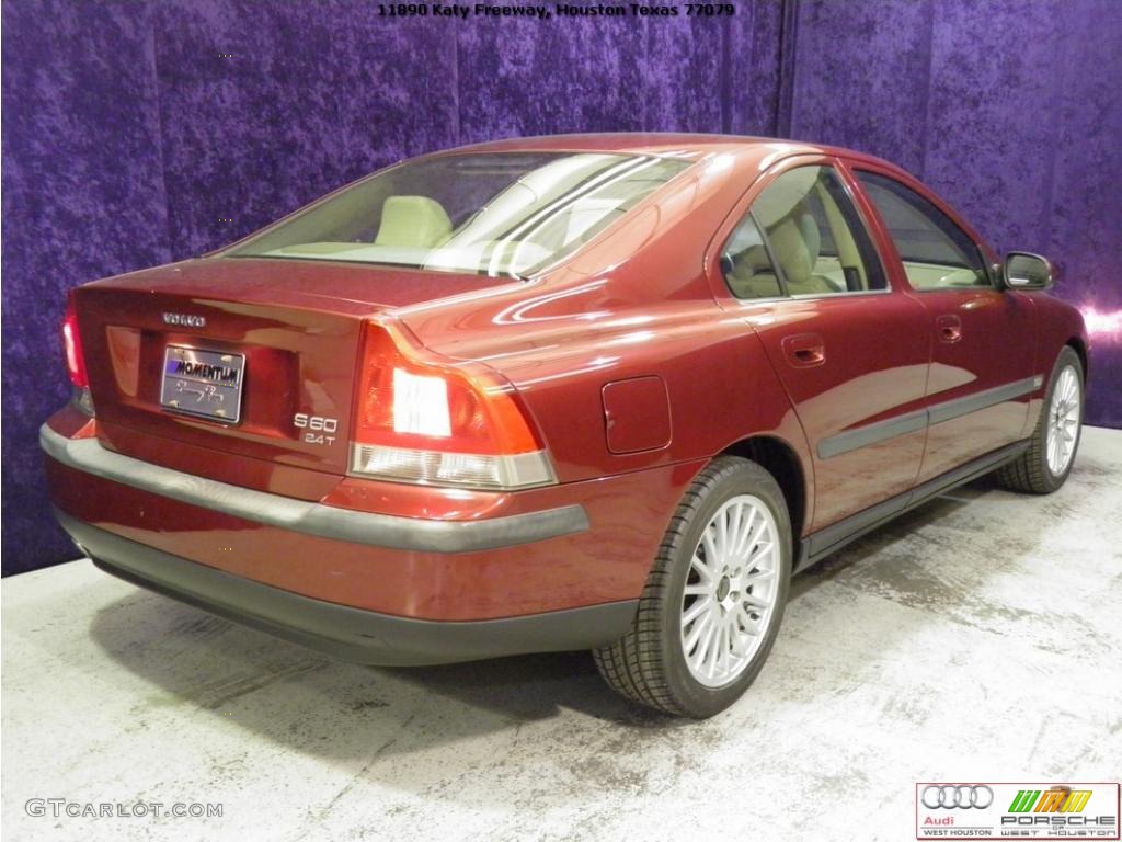 2003 S60 2.4T - Ruby Red Metallic / Beige/Light Sand photo #21