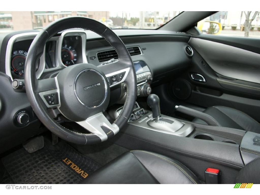 Black Interior 2010 Chevrolet Camaro SS Coupe Transformers Special Edition Photo #49334391