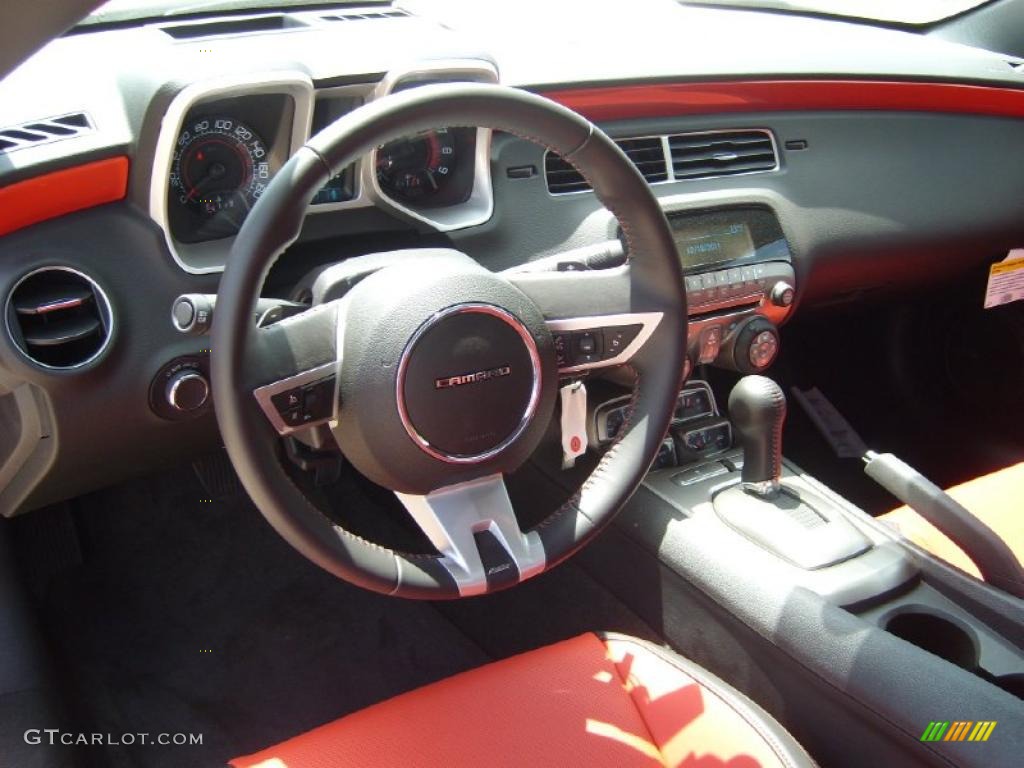2011 Chevrolet Camaro SS/RS Coupe Inferno Orange/Black Dashboard Photo #49336377