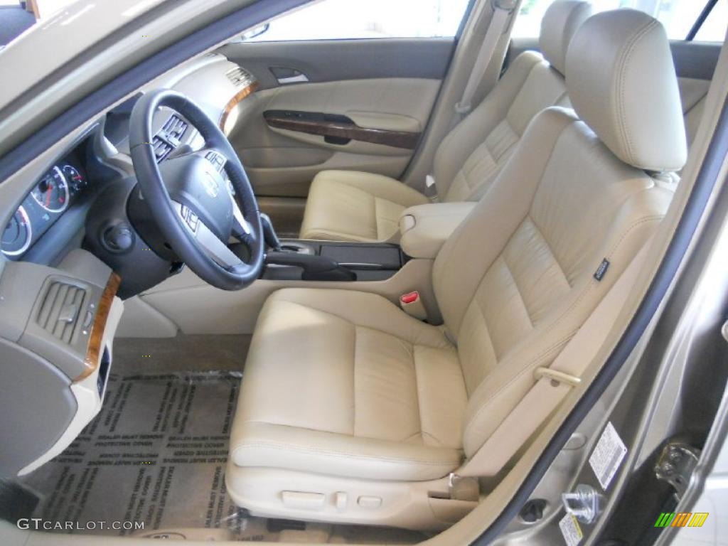 2009 Accord EX-L V6 Sedan - Bold Beige Metallic / Ivory photo #11