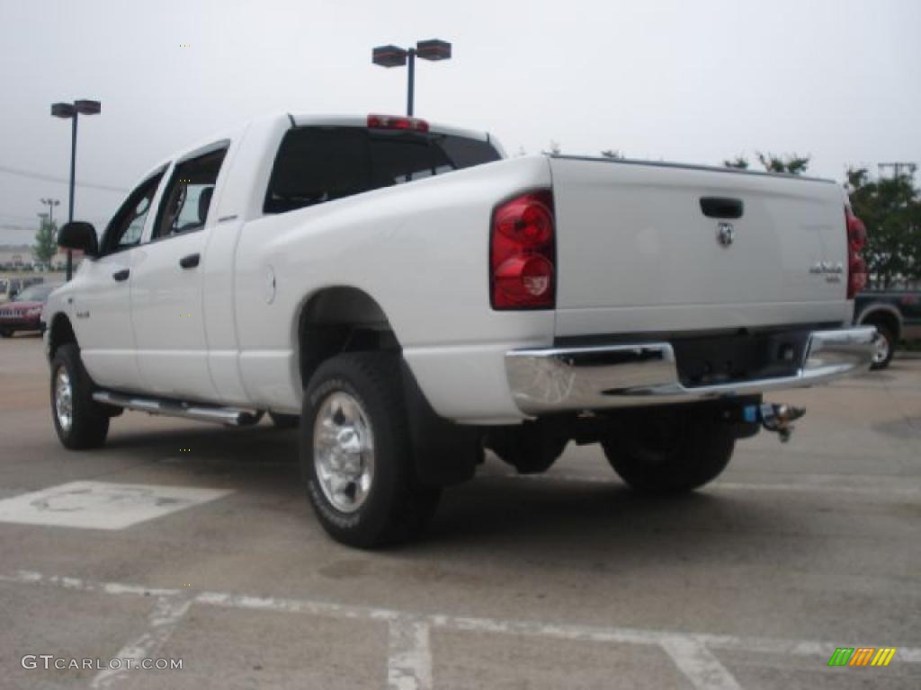 2008 Ram 1500 SLT Mega Cab 4x4 - Bright White / Medium Slate Gray photo #3