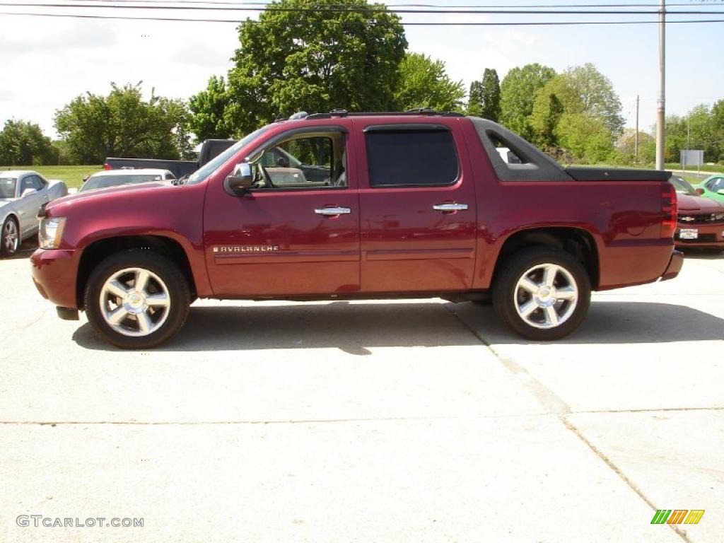 Deep Ruby Red Metallic 2008 Chevrolet Avalanche LTZ 4x4 Exterior Photo #49339251