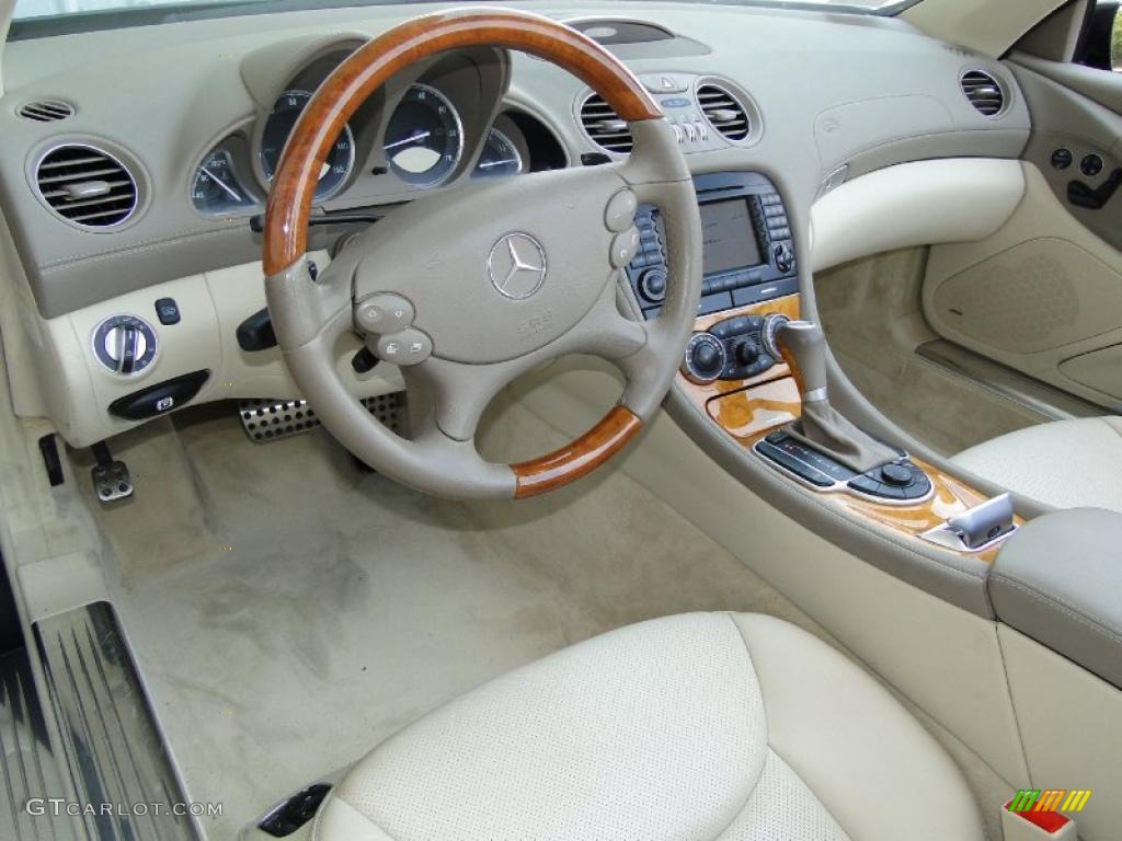 Stone Interior 2008 Mercedes-Benz SL 550 Roadster Photo #49339740