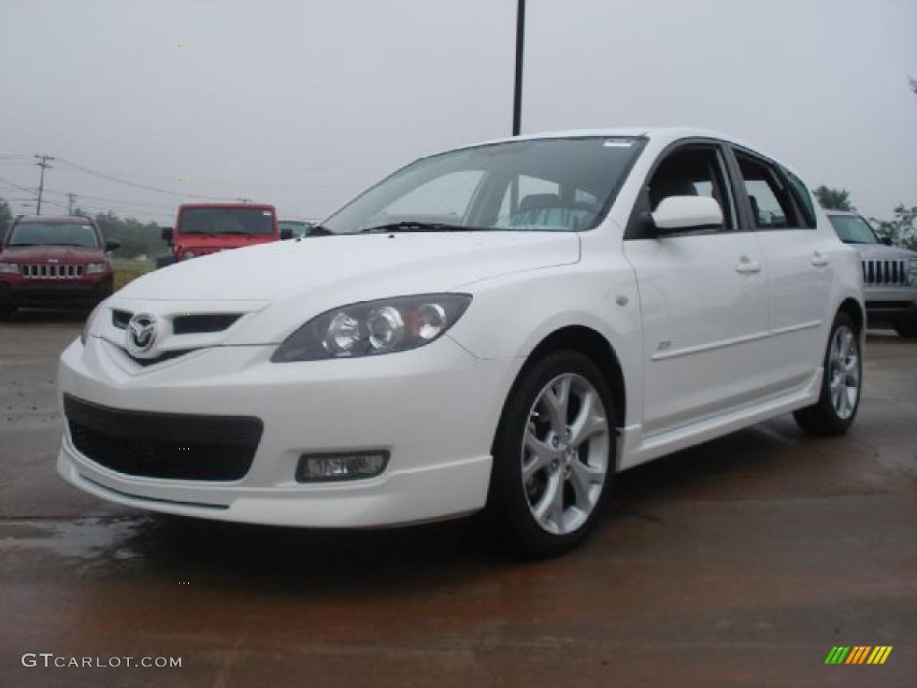 Crystal White Pearl Mica 2009 Mazda MAZDA3 s Touring Hatchback Exterior Photo #49340180