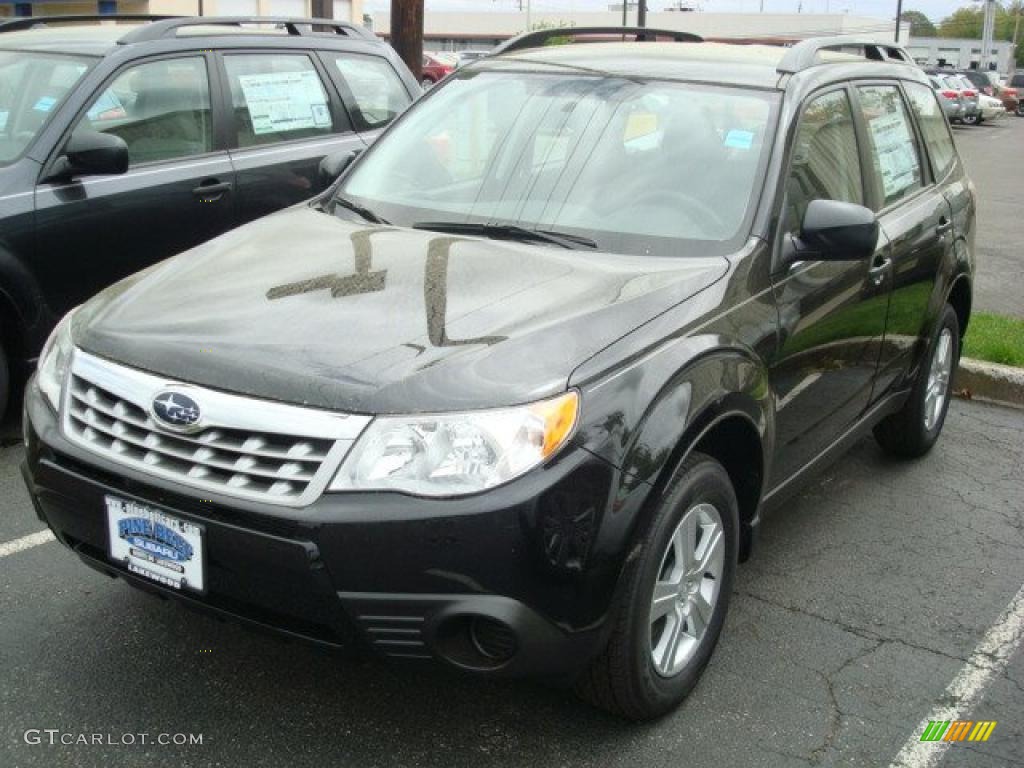 2011 Forester 2.5 X - Obsidian Black Pearl / Black photo #1