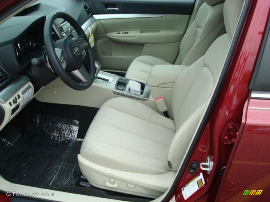 2011 Outback 2.5i Premium Wagon - Ruby Red Pearl / Warm Ivory photo #2