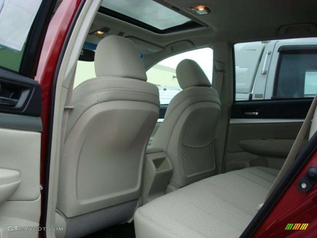 2011 Outback 2.5i Premium Wagon - Ruby Red Pearl / Warm Ivory photo #3