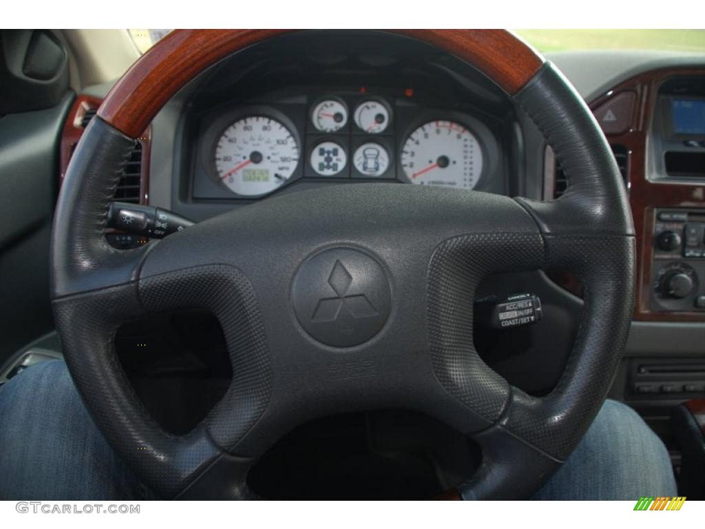 2005 Mitsubishi Montero Limited 4x4 Tan Steering Wheel Photo #49342506