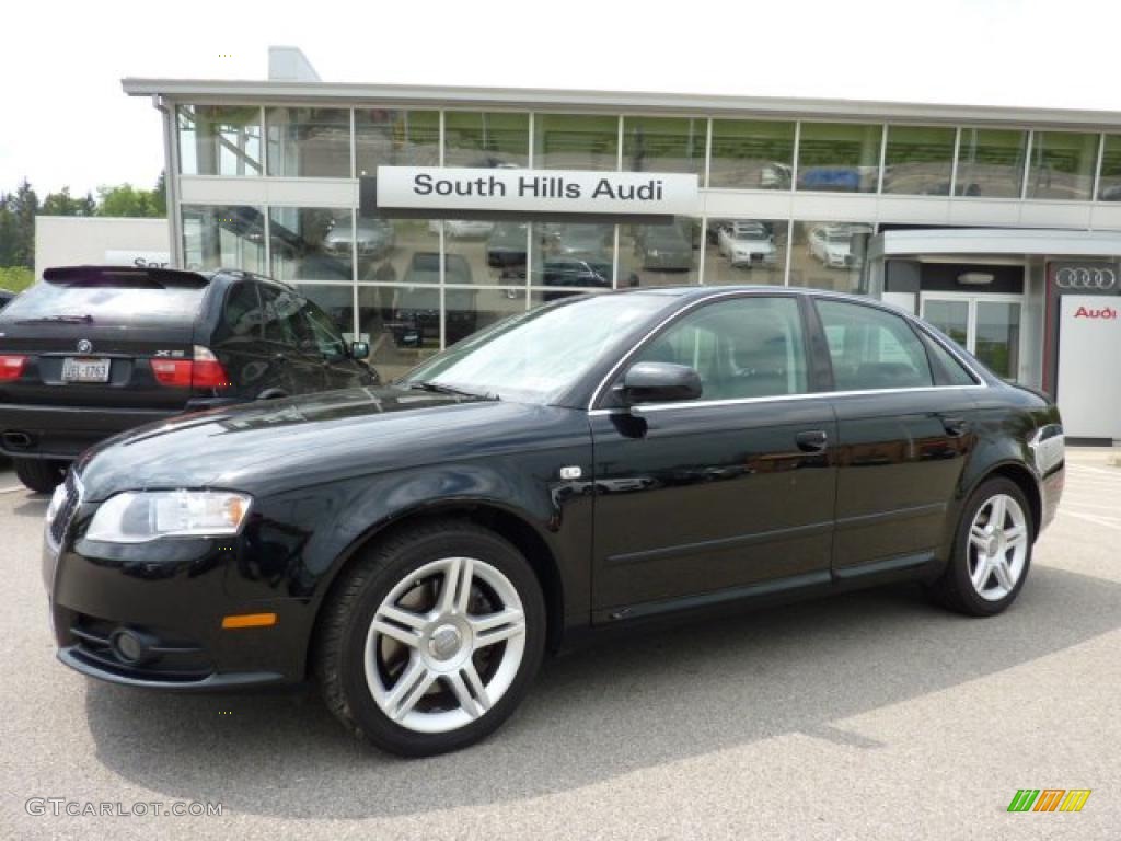 2008 A4 2.0T quattro S-Line Sedan - Brilliant Black / Black photo #1