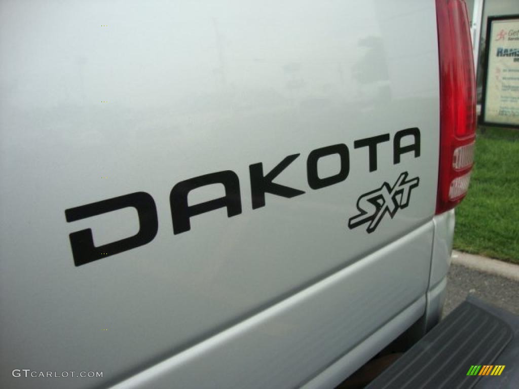 2003 Dakota SXT Quad Cab 4x4 - Bright Silver Metallic / Dark Slate Gray photo #6
