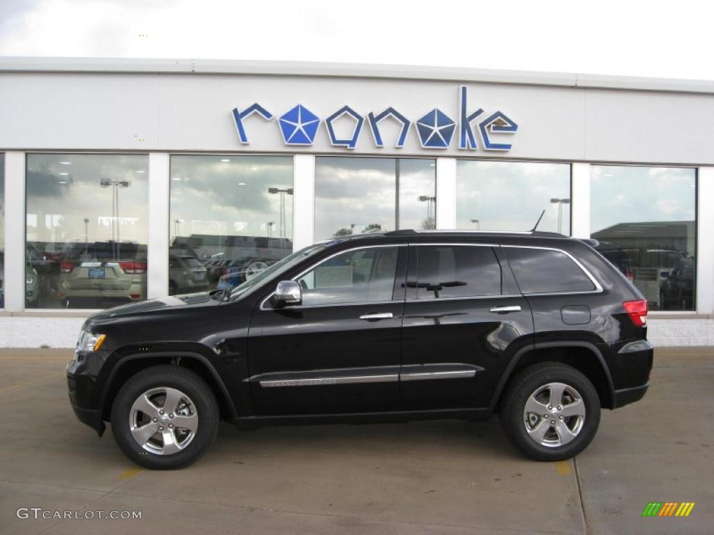 2011 Grand Cherokee Limited 4x4 - Brilliant Black Crystal Pearl / Black/Light Frost Beige photo #1