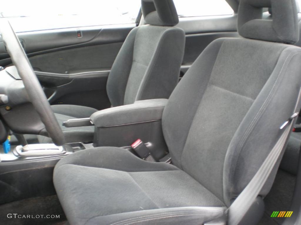 Black Interior 2003 Honda Civic LX Coupe Photo #49347840