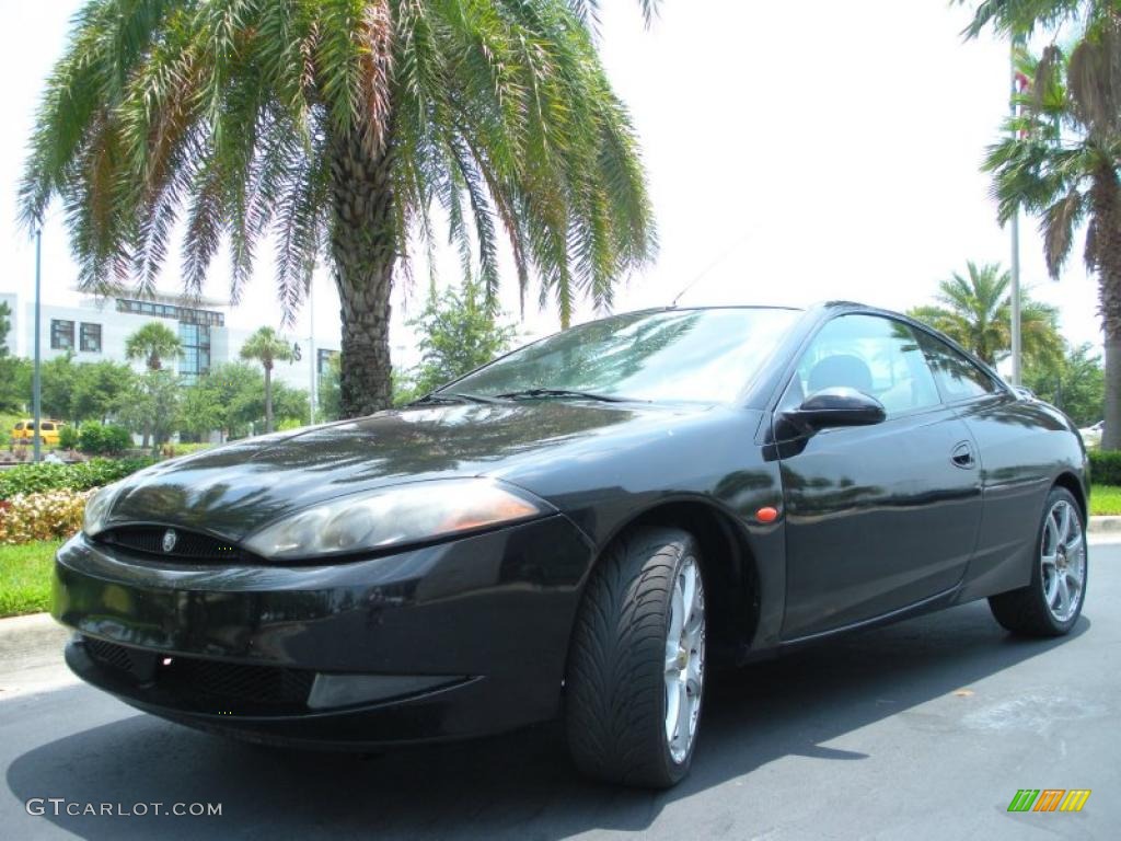 2000 Cougar V6 - Black / Medium Parchment photo #2