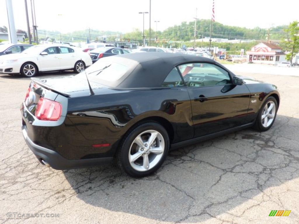 2011 Mustang GT Convertible - Ebony Black / Charcoal Black photo #4