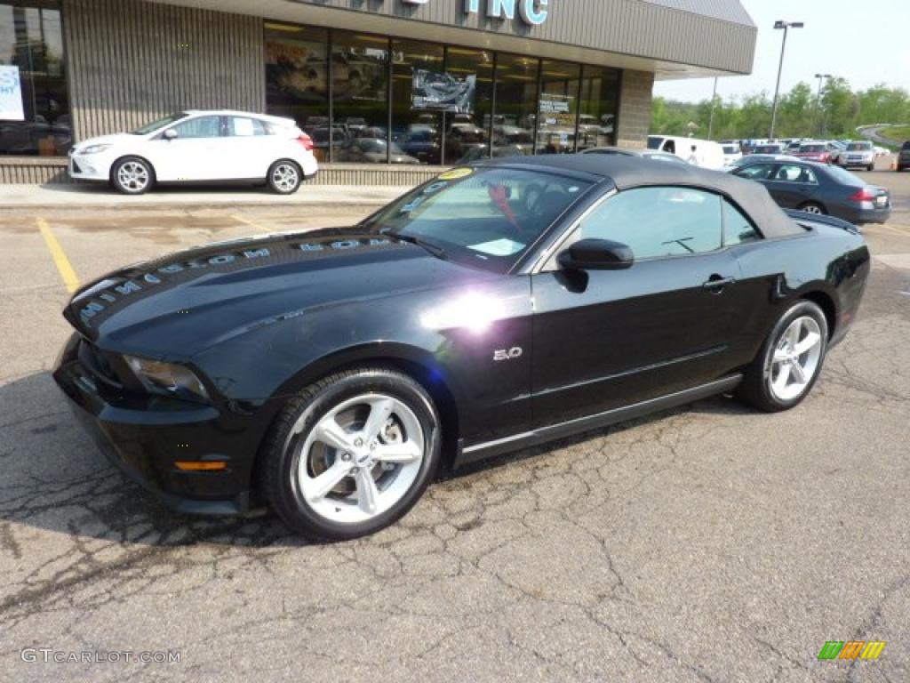 2011 Mustang GT Convertible - Ebony Black / Charcoal Black photo #8
