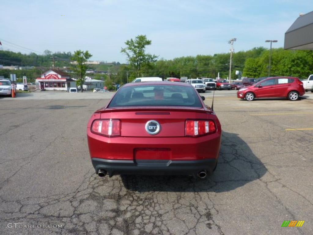 2011 Mustang GT Coupe - Red Candy Metallic / Charcoal Black photo #2