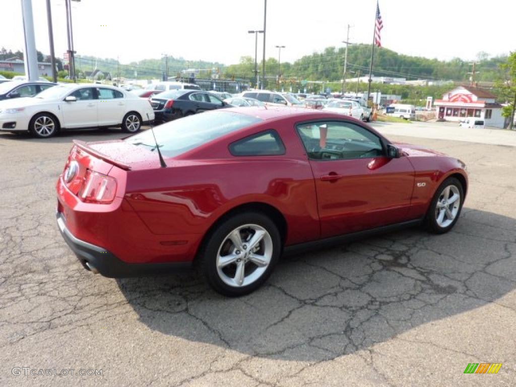 2011 Mustang GT Coupe - Red Candy Metallic / Charcoal Black photo #3
