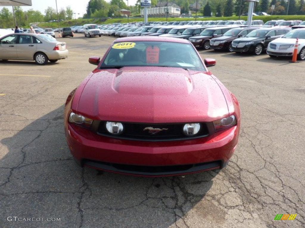 2011 Mustang GT Coupe - Red Candy Metallic / Charcoal Black photo #6