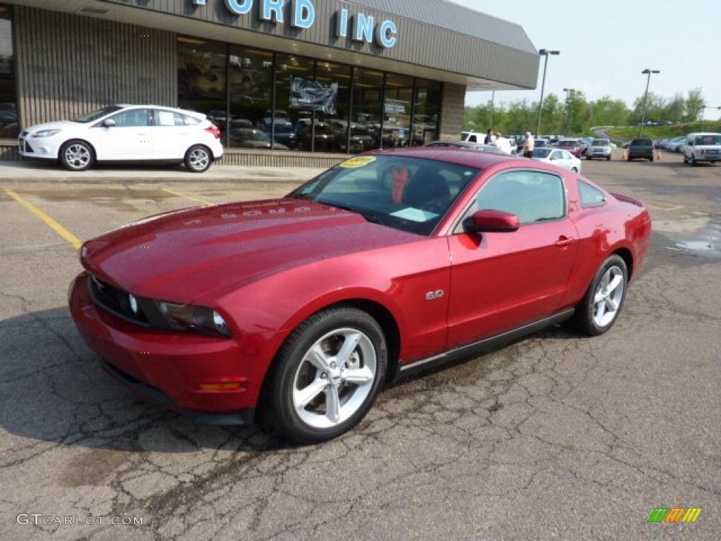 2011 Mustang GT Coupe - Red Candy Metallic / Charcoal Black photo #7