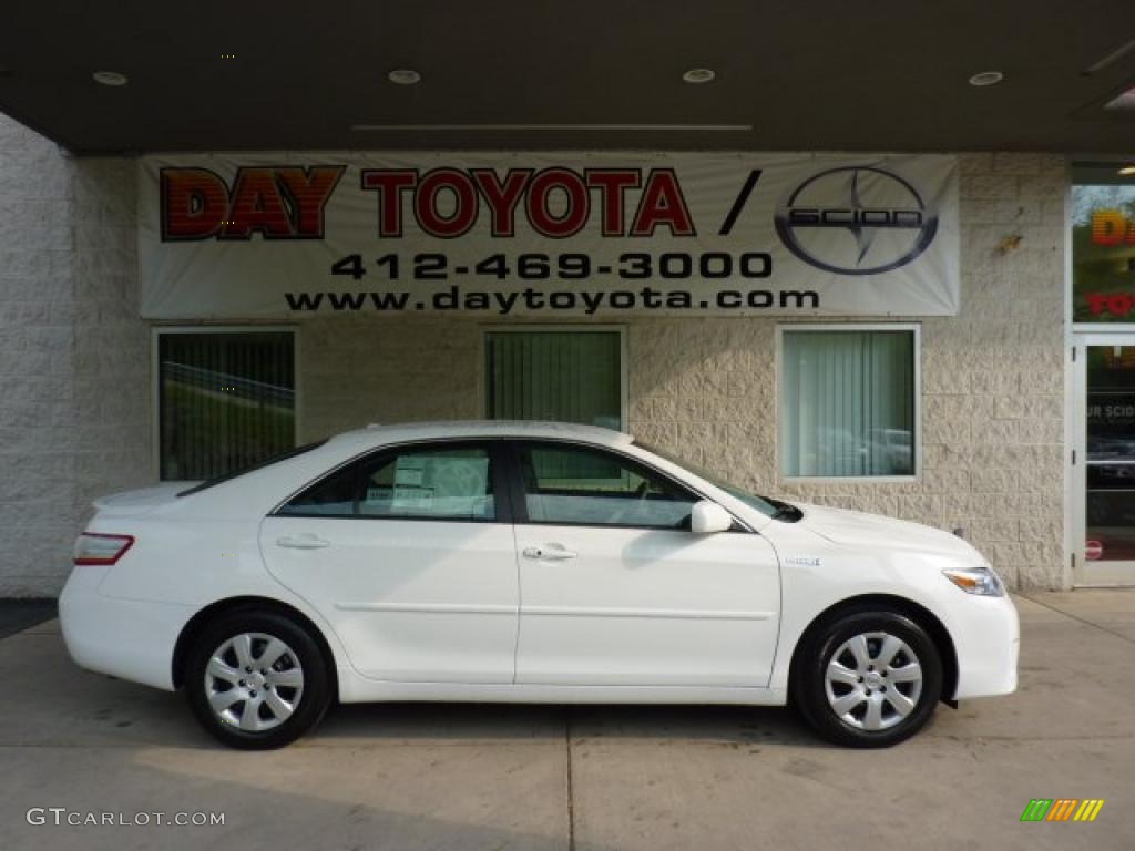 2011 Camry Hybrid - Super White / Ash photo #1