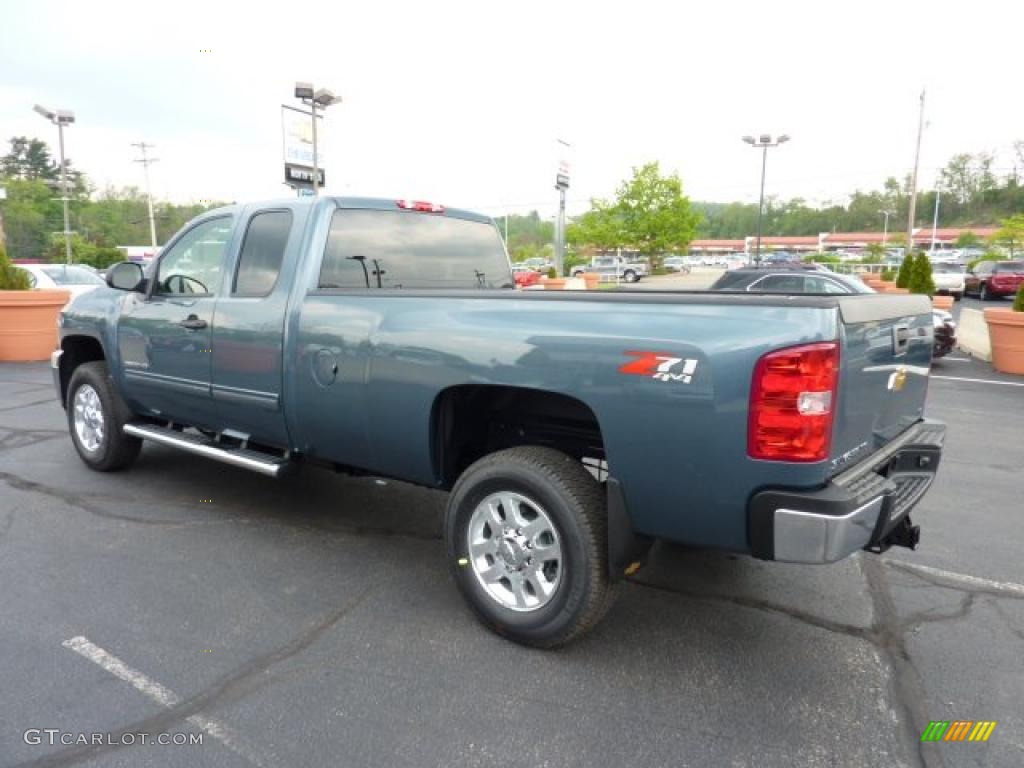 Blue Granite Metallic 2011 Chevrolet Silverado 2500HD LT Extended Cab 4x4 Exterior Photo #49351403