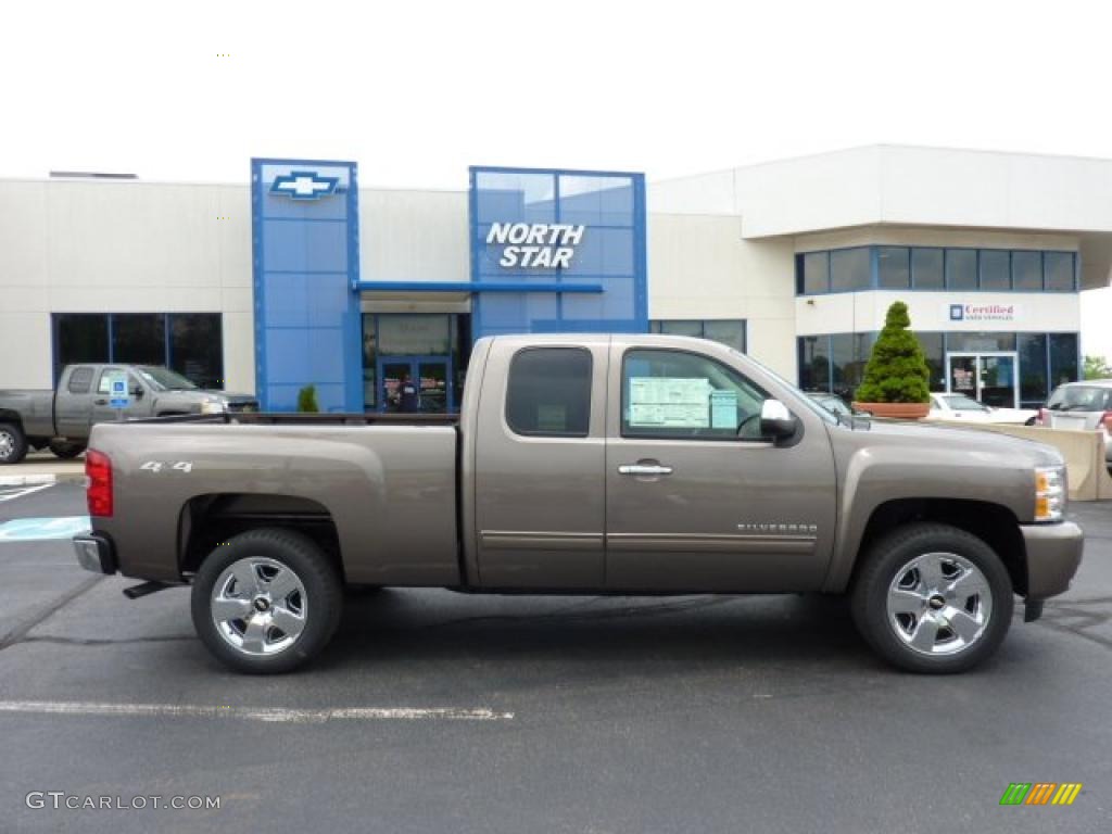 2011 Silverado 1500 LT Extended Cab 4x4 - Mocha Steel Metallic / Ebony photo #11