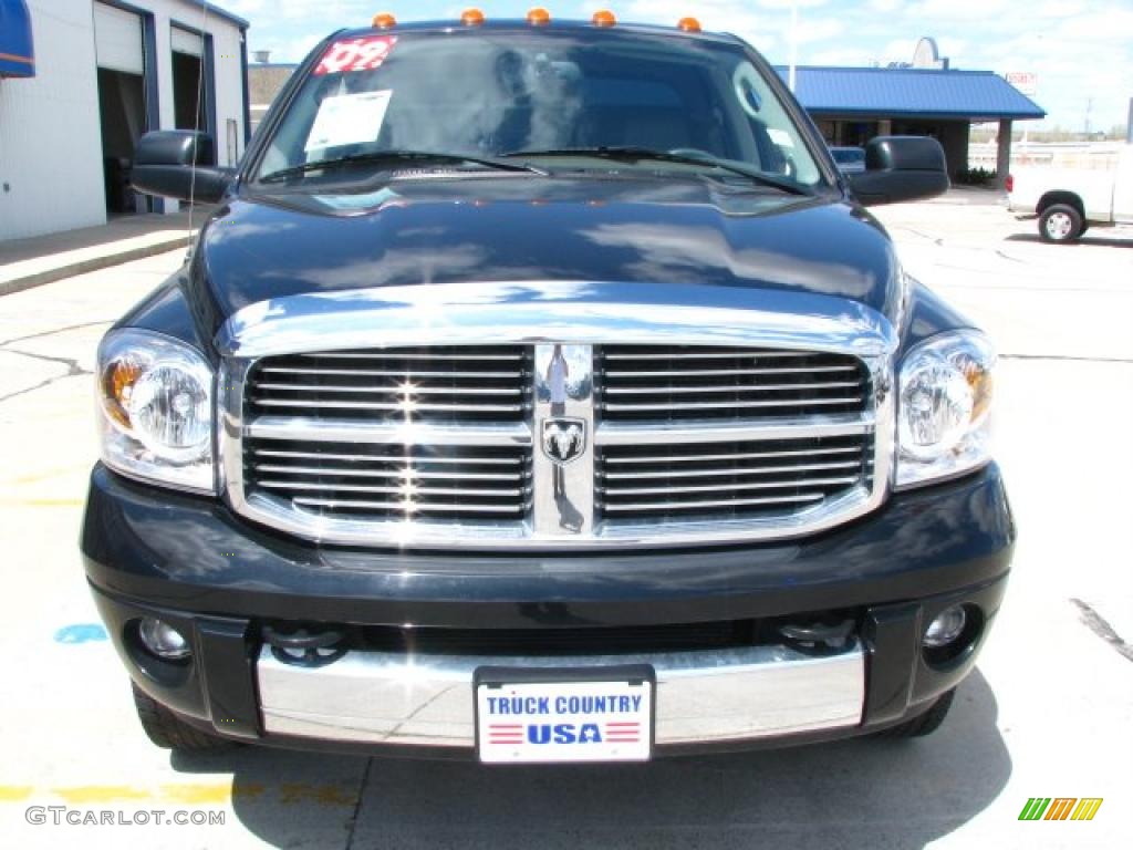 2009 Ram 3500 Laramie Quad Cab 4x4 Dually - Brilliant Black Crystal Pearl / Khaki photo #1