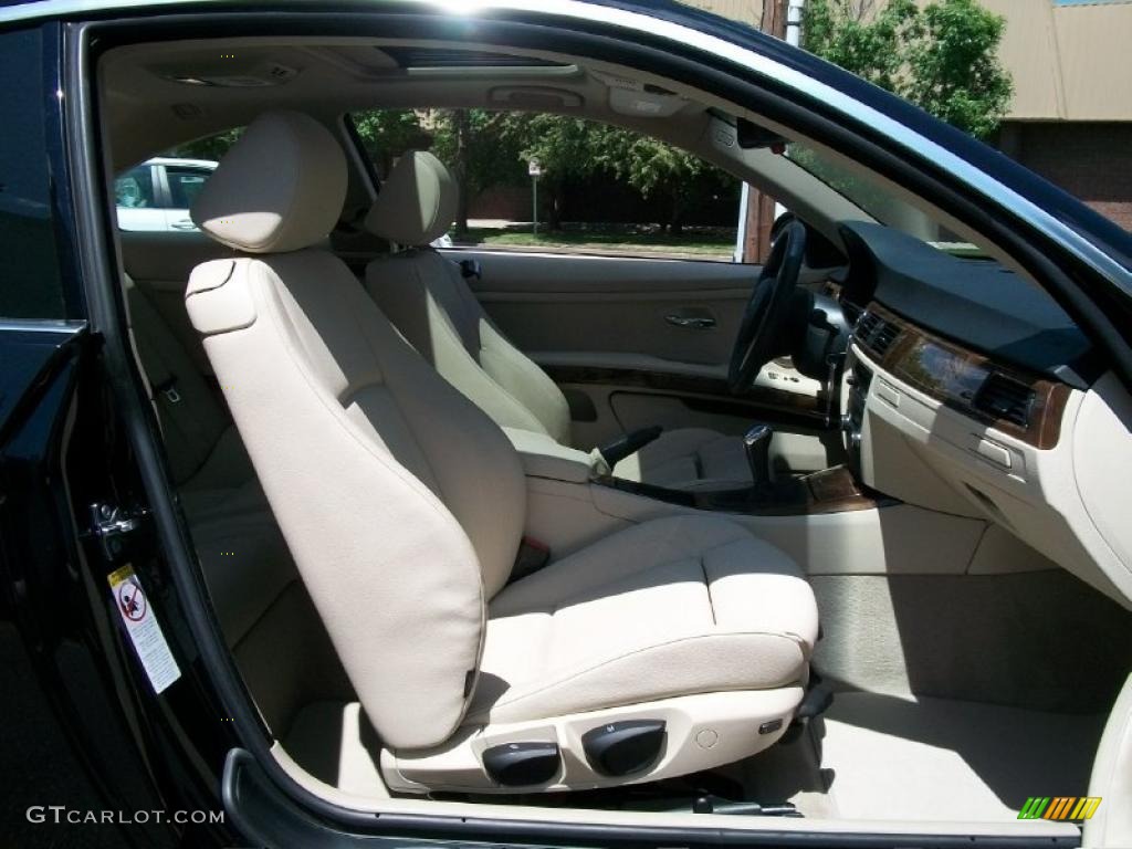 2008 3 Series 328i Coupe - Jet Black / Cream Beige photo #26