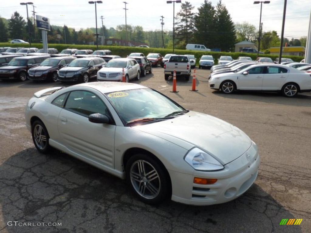 2003 Eclipse GTS Coupe - Dover White Pearl / Midnight photo #6