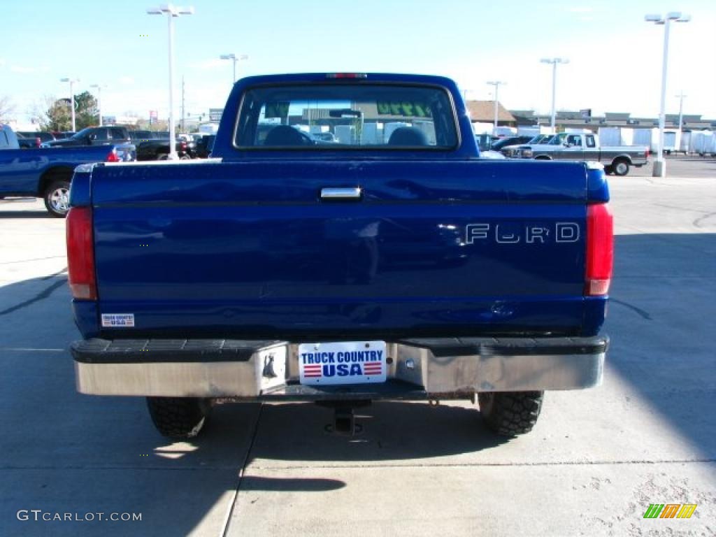 1997 F250 XLT Extended Cab 4x4 - Royal Blue Metallic / Blue photo #4