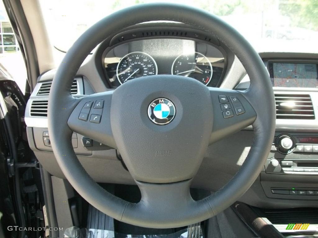 2011 BMW X5 xDrive 50i Oyster Steering Wheel Photo #49354129