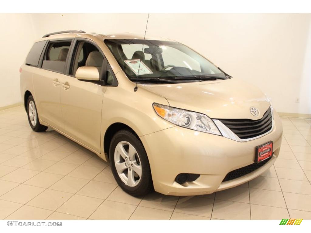 2011 Sienna LE - Sandy Beach Metallic / Bisque photo #1