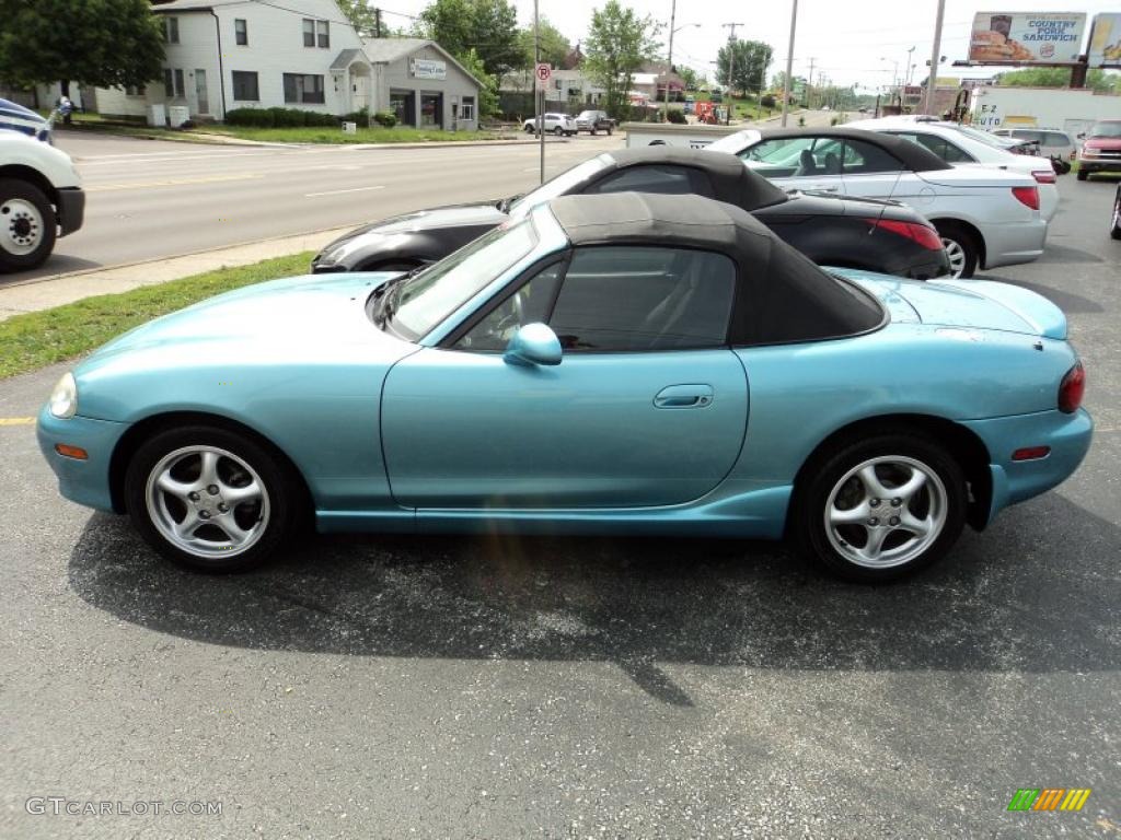 2002 MX-5 Miata Roadster - Crystal Blue Metallic / Black photo #1