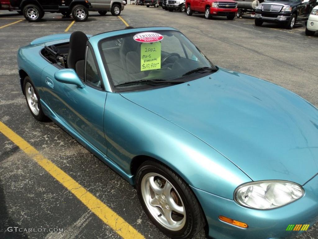 2002 MX-5 Miata Roadster - Crystal Blue Metallic / Black photo #19