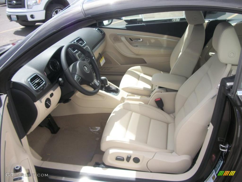 Cornsilk Beige Interior 2012 Volkswagen Eos Komfort Photo #49362137