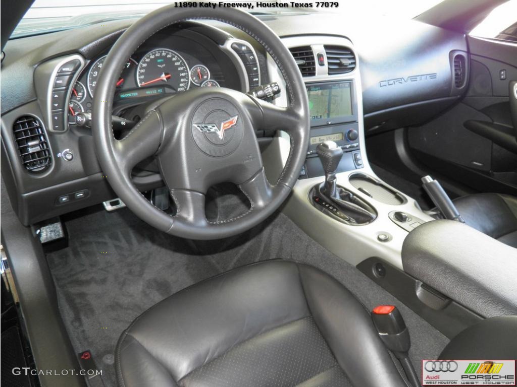 Ebony Interior 2005 Chevrolet Corvette Coupe Photo #49362227