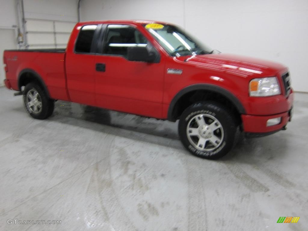 2005 F150 FX4 SuperCab 4x4 - Bright Red / Black photo #21