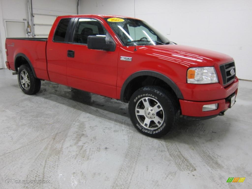 2005 F150 FX4 SuperCab 4x4 - Bright Red / Black photo #22