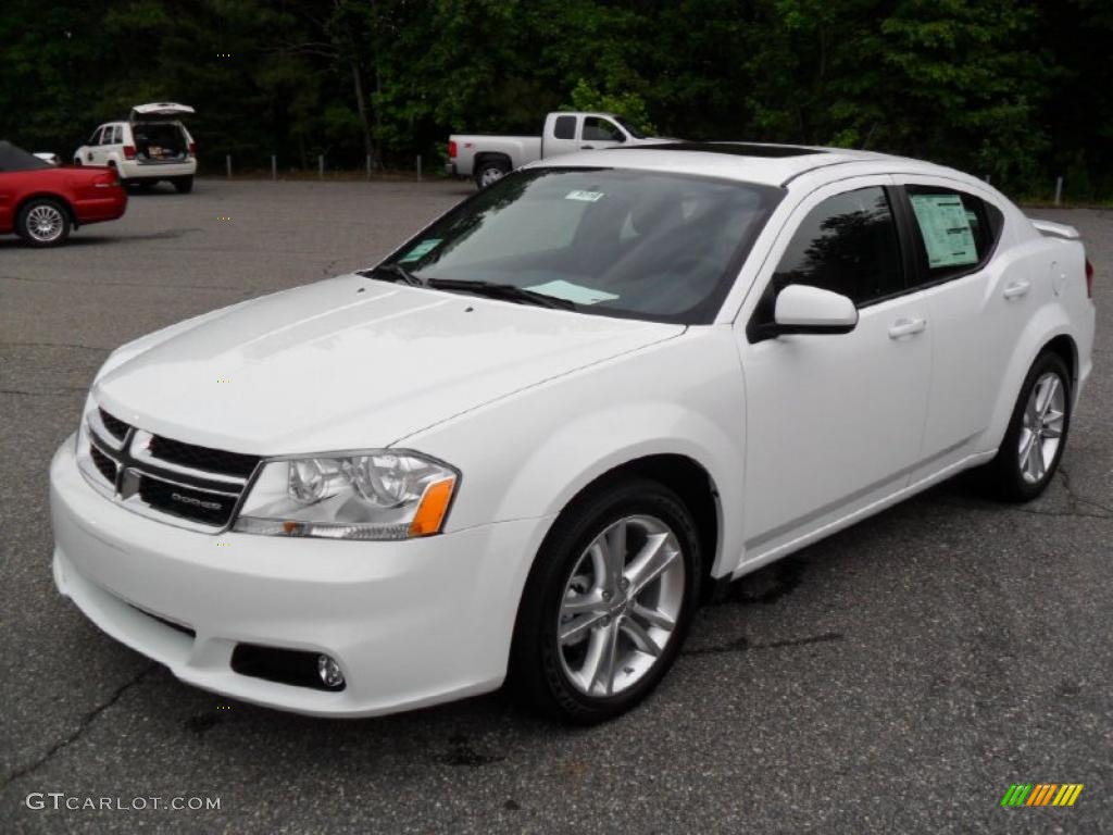 Bright White Dodge Avenger